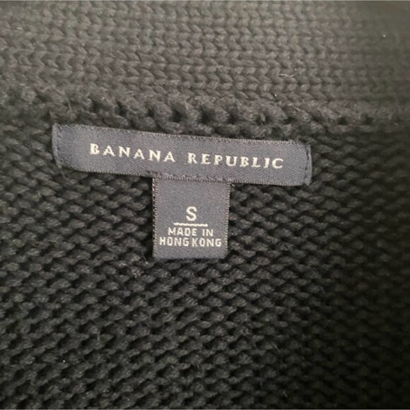 Banana Republic Women's Black Chunky Button Down Sweater S - Picture 2 of 6